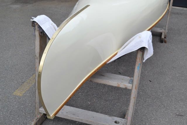 Custom Minto 15’7” Cedar-Canvas Canoe (Cream) at Kenver USA