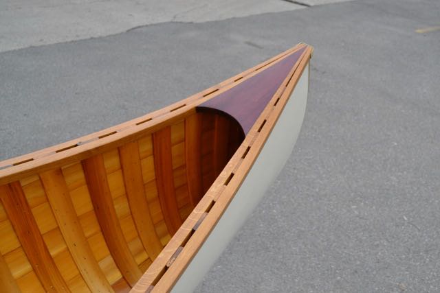 Custom Minto 15’7” Cedar-Canvas Canoe (Cream) at Kenver USA